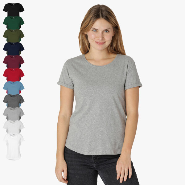 Neutral - Damen Roll-Up-Sleeve T-Shirt